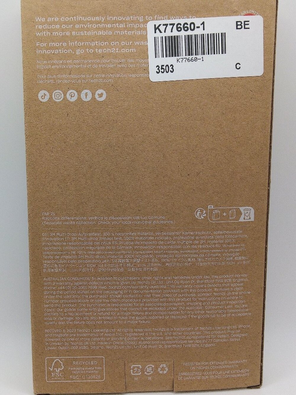 Tech21 Recovrd MagSafe iPhone 15 Case – Black – NWT – Shock‑Absorbing - Picture 4 of 9
